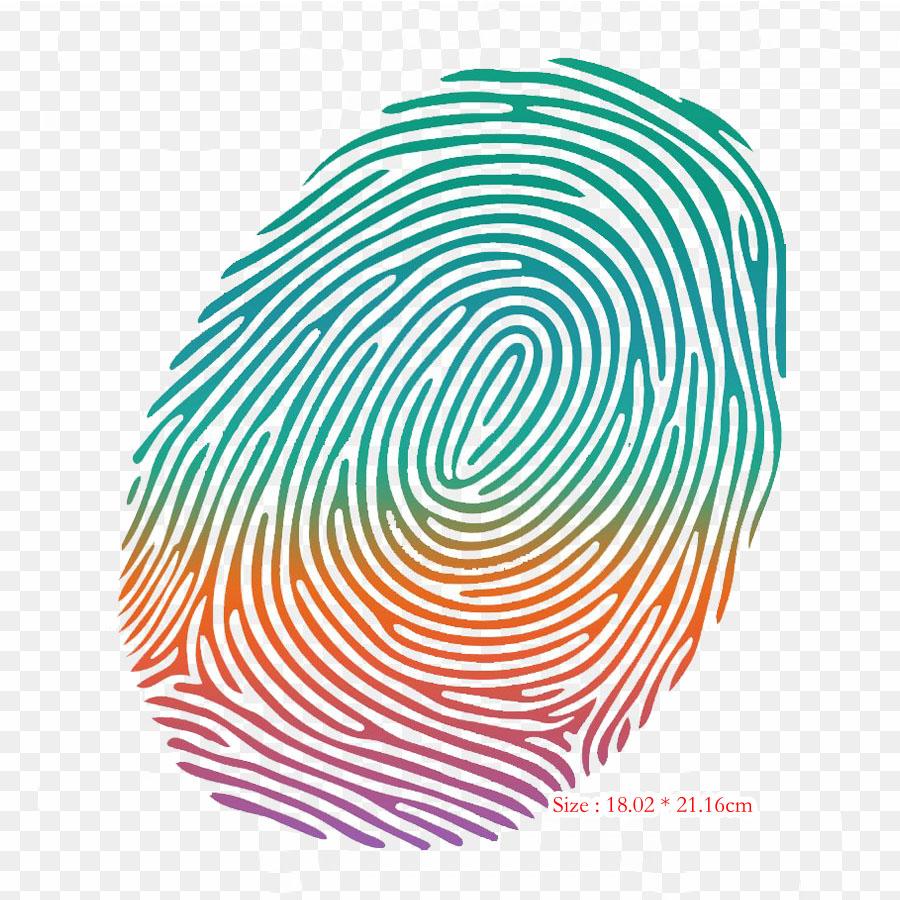 Fingerprint Live Scan Royalty Free Clip Art Iron on Heat Transfer Printing Vinyl Patches Sticker for Clothes DIY Appliques Washable Patches