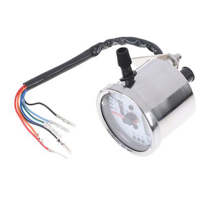 Universelt Motorcykel Dobbelt Speedometer Kilometerstandsmåler 12V Motorcykel Med LED Indikator