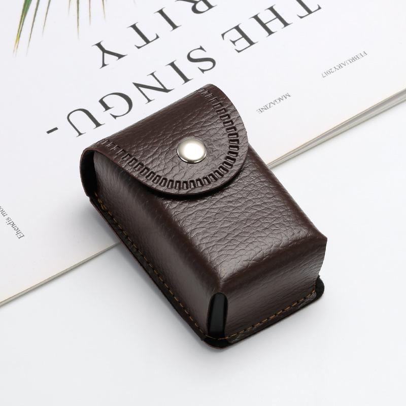 Braunes PU-Leder Faltbares Brillenetui - Lesebrillenbox