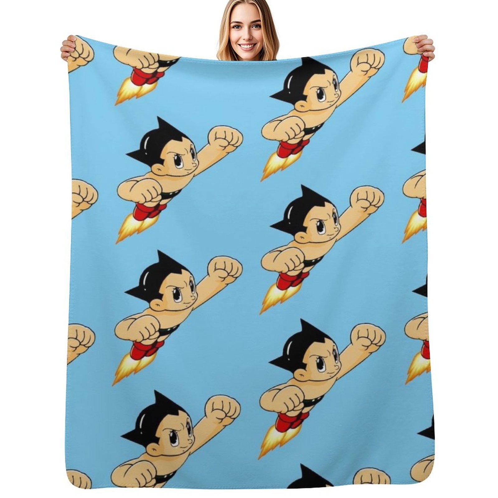 Astro Boy Mighty Atom Throw Blanket Lightweight Warm Blanket for Indoor Outdoor Use 102x76cm(40x30in)