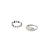 Trendy Inspired Korean Adjustable Ring In Pure Silver For Fashionforward Women