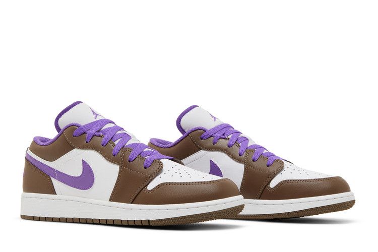 Kids' Sneakers Nike Jordan 1 Low Purple Mocha (GS) Palomino/Wild Berry-White