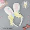 Japanese cute plush rabbit hair accessories lolita girl comic show headgear yk bow simulation rabbit ear headband