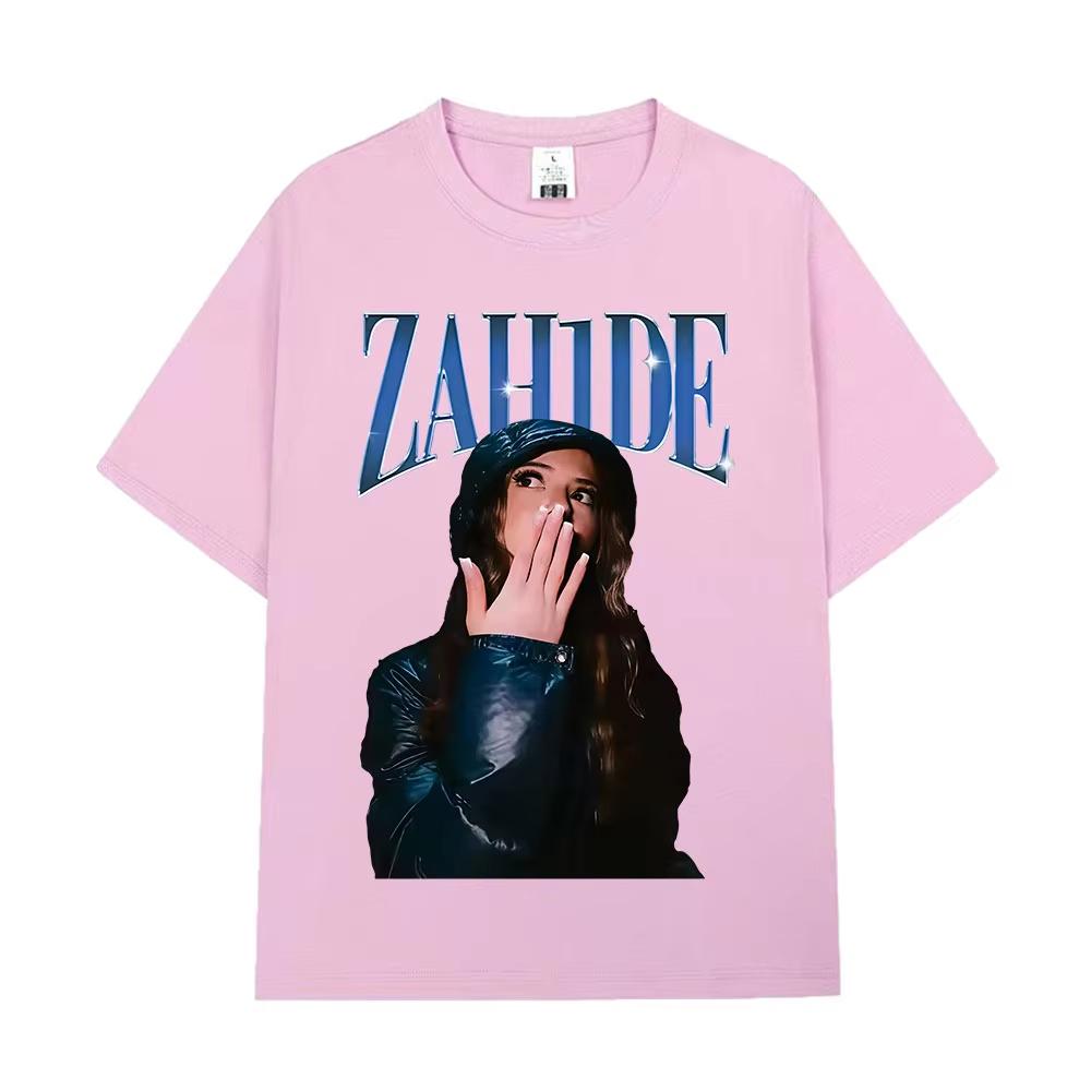 Zahide Merch Graphic Print Unisex Fashion High‑Quality Pure Cotton Loose Short‑Sleeve Harajuku‑Style Women And Men T-shirt