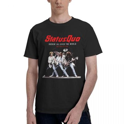 Status Quo Band 100 Cotton Casual Breathable Confortable T Shirt Designer Clothes Men Graphic Tee