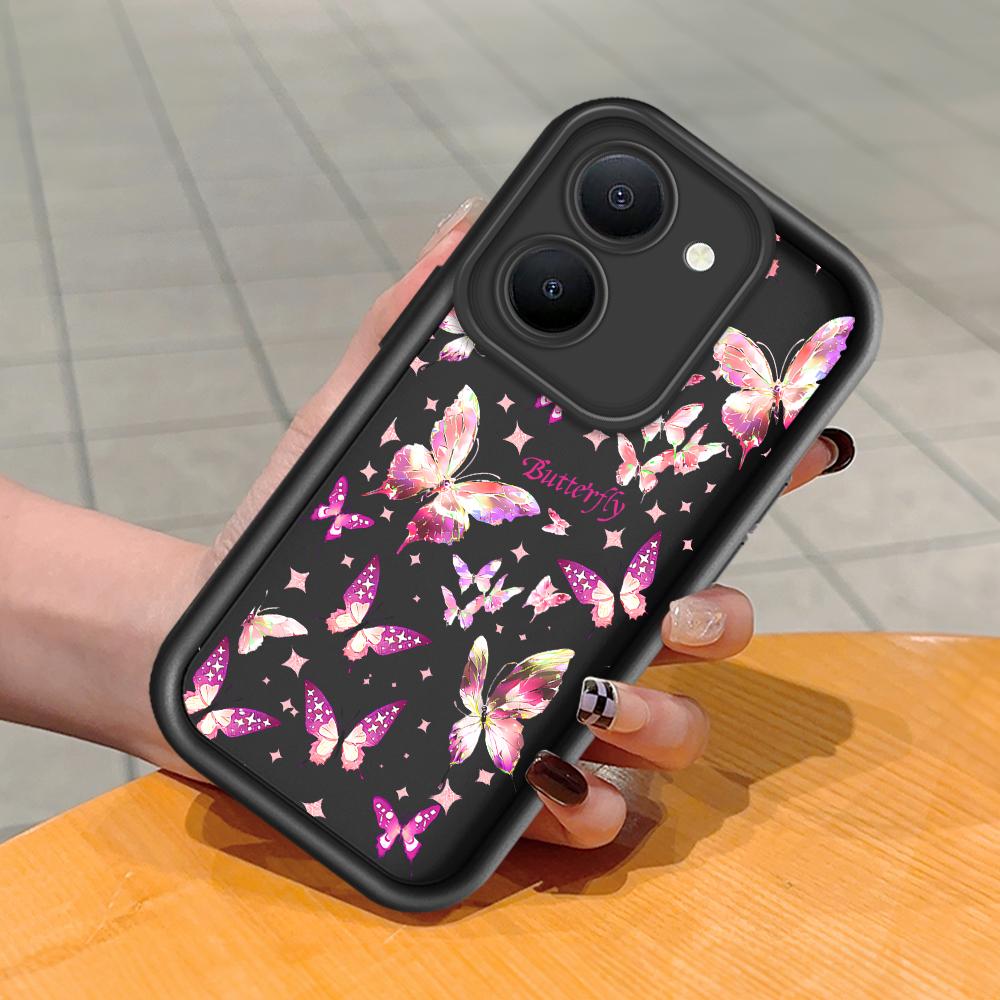 

Мягкий силиконовый квадратный чехол с рисунком лестницы для телефона, полное покрытие, противоударный защитный резиновый чехол для камеры для Vivo Vivo Y77 5G чёрный