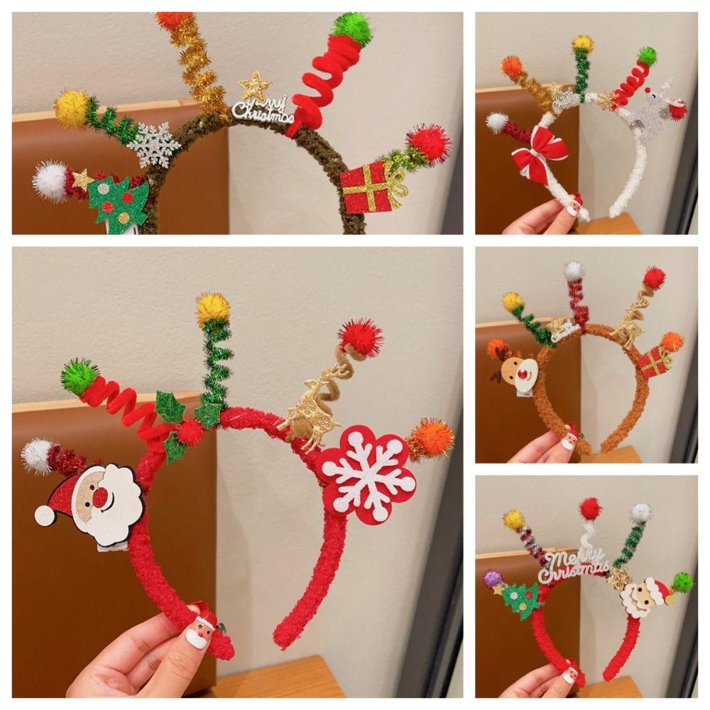 Hair Accessories Santa Claus Hair Hoop Merry Chritmas Antler Hair Hoop Christmas Headband Party