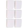 6Pcs Set Shower Splash Curtain Clips White Self Adhesive 4.5x5cm for Home Bathroom Bedroom Living Room Kitchen