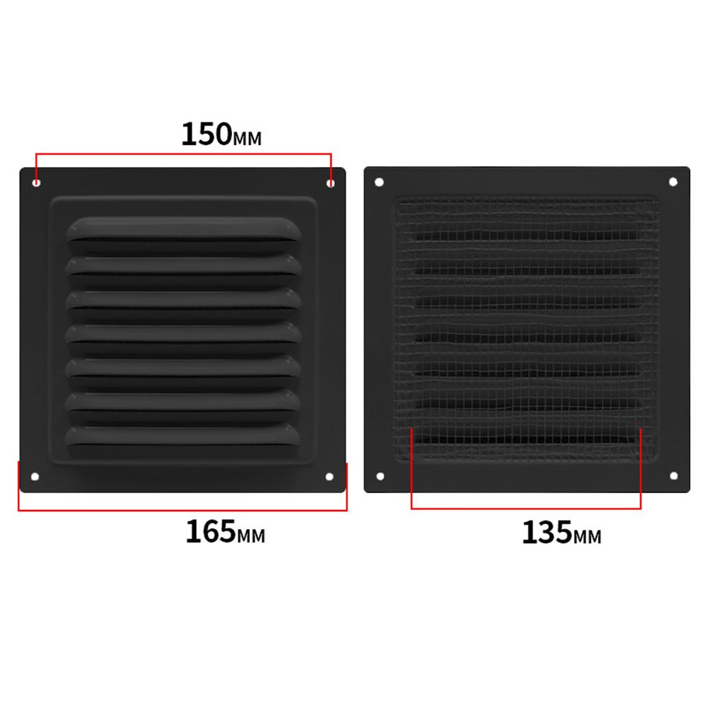 1Pc Air Vent 100-400mm Aluminum Louver Vent Grille Cover Square/rectangle Vent Insect Screen Cover For Kitchen Bathroom