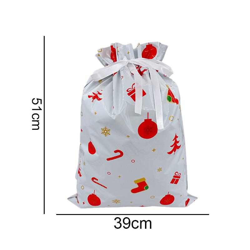 Christmas Gift Bags Large Capacity Merry Christmas Drawstring Gift Packaging Bags 2025 Navidad Party Candy Cookie Wrap Pouch