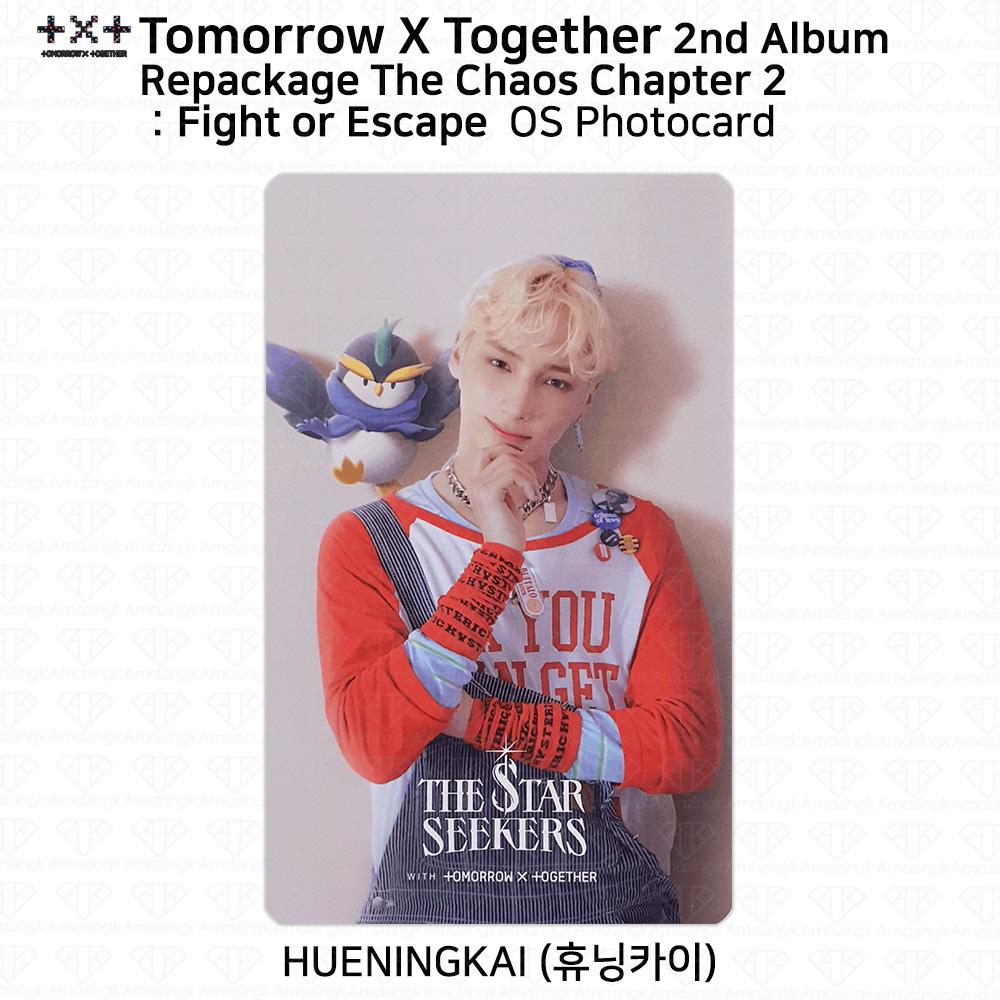 

TXT 2-й альбом в переиздании. Фотокарточка «Хаос. Глава 2. Борьба или бегство» Открытка Hueningkai - OS PC