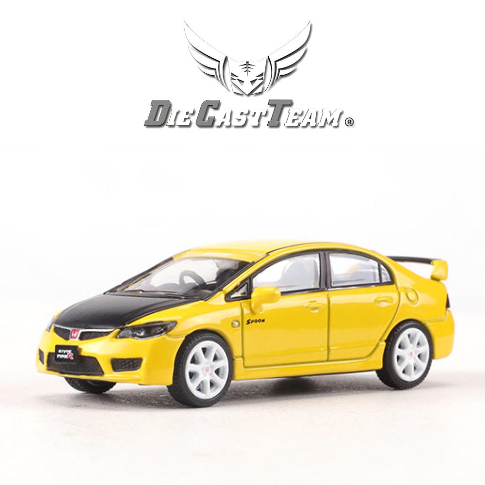 DCT 1/64 FD2 Model 8th Generation Honda Civic Type R Car Alloy Motor Vehicle Diecast Metal Model Kids Xmas Gift Toys for Boys