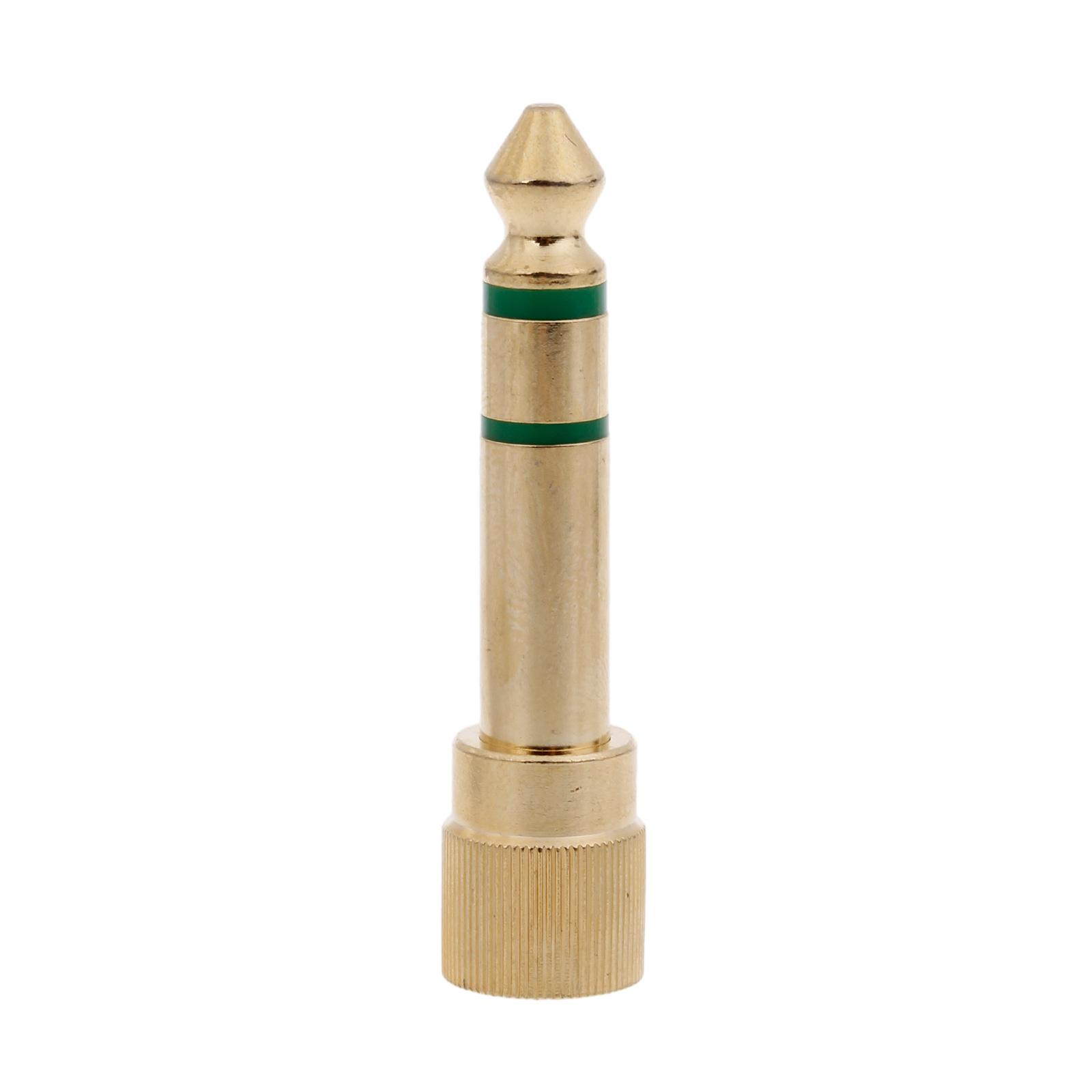 

Durable Brass 6.35mm to 3.5mm Connector Perfect for Headphones Adapter 3.5mm Plug зелений