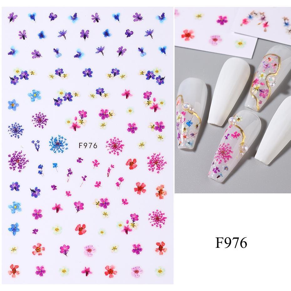 

3 шт. маленькие цветы наклейки для декора ногтей красочные простые лепестки клей слайдер тушь живопись цветочные наклейки летние аксессуары для ногтей 3pcs