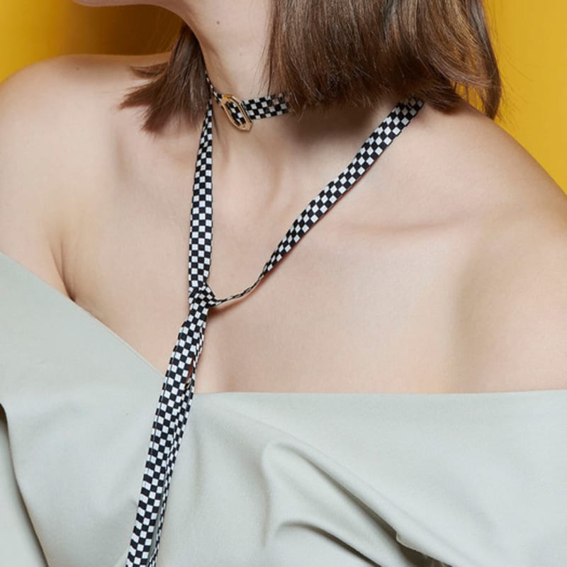 

Saint Luxure Scarf Choker Check CHECK