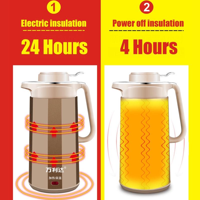 Anti-scalding Electric Water Kettle Auto Power-off Protection Handheld Instant Heating 2.5L Electric Kettle wSafety Lock New