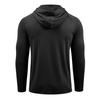 Men's Casual Breathable Hooded Sun Protection Long Sleeve Shirt Lightweight Athletic Pullover with Adjustable Drawstring Hood for Outdoor Activities