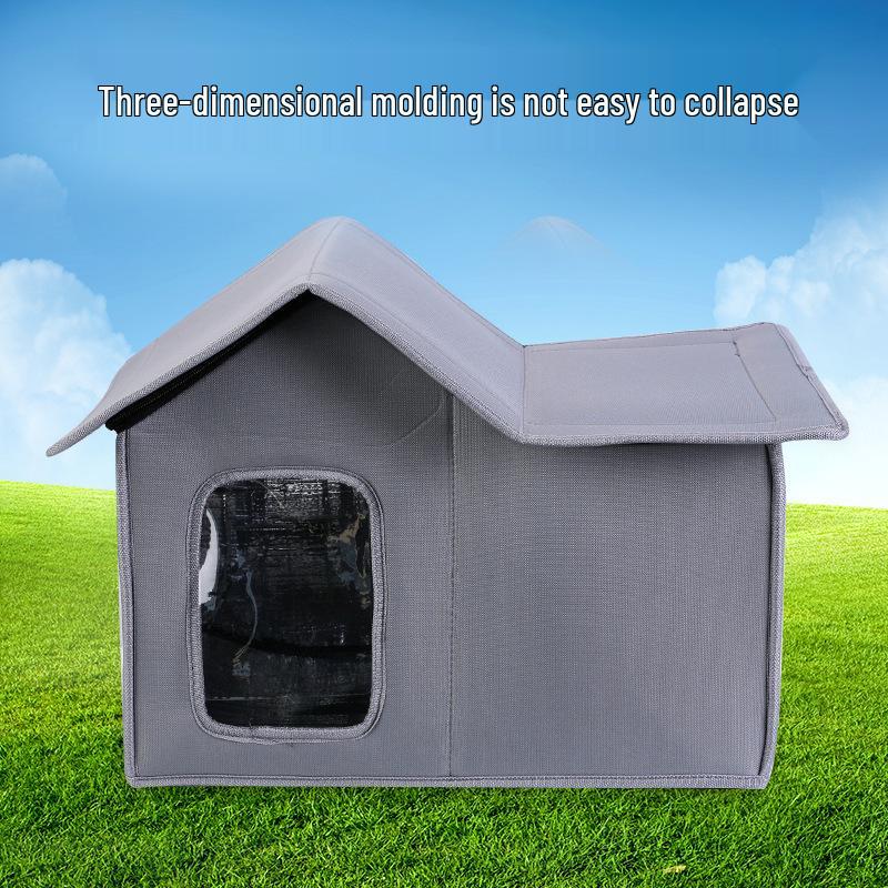 Durable Outdoor Pet House: Windproof, Waterproof, Collapsible, Washable, Easy Storage