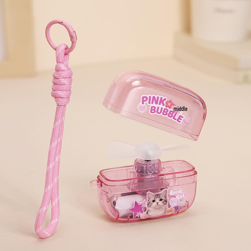 

2026 Compact Silent Portable Handheld Mini Fan - Small Ice Cube Style for Student Dormitory No Specification