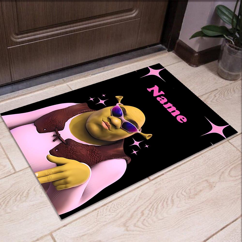 Benutzerdefinierter Name Shrek Bedruckter Teppich, Teppich für Bürostuhl Wohnzimmer Schlafzimmer Küche Raumdekoration Geschenke.