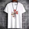 Summer Round Neck Printed Short Sleeve Men's and Women's Chinese Style T-shirt Bottoming Shirt National Fashion