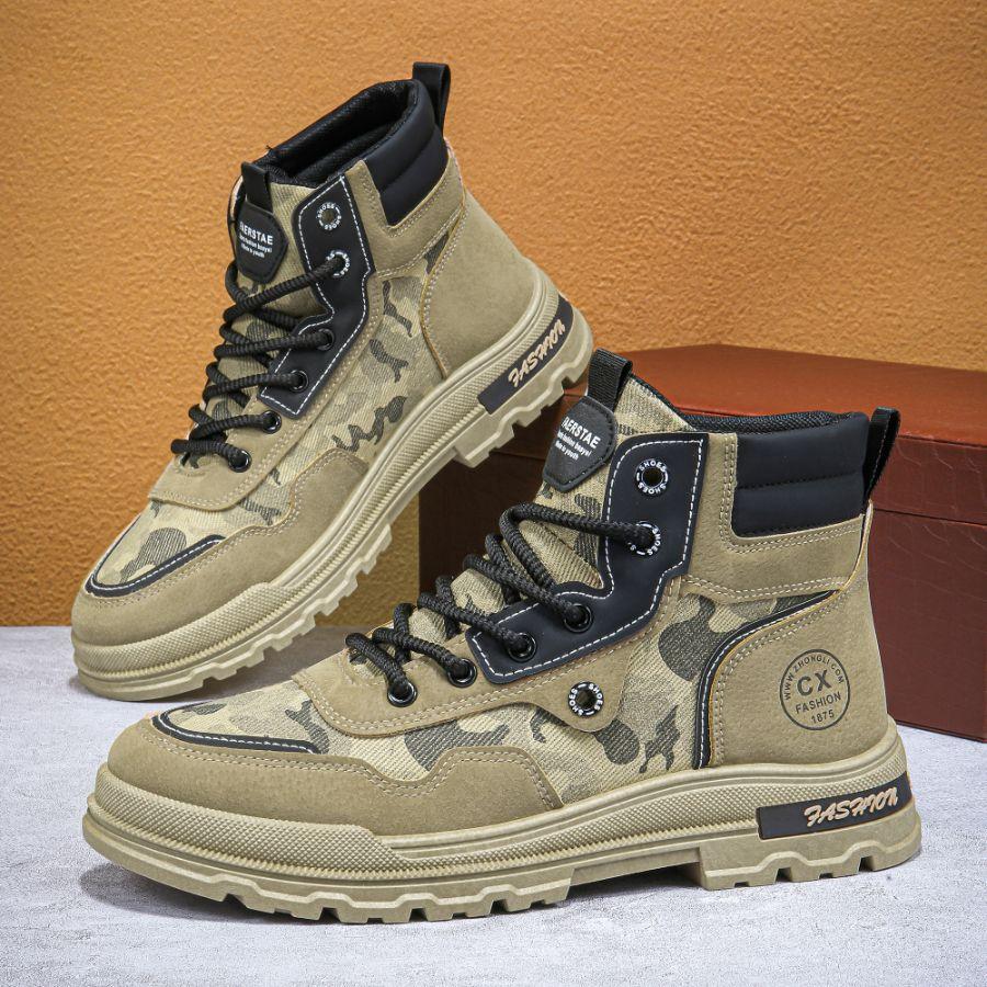 Large Size Men's Shoes Plus Martin Boots Tooling Shoes Trendy Versatile Large Boots Men's Shoes Comfortable Casual Sports