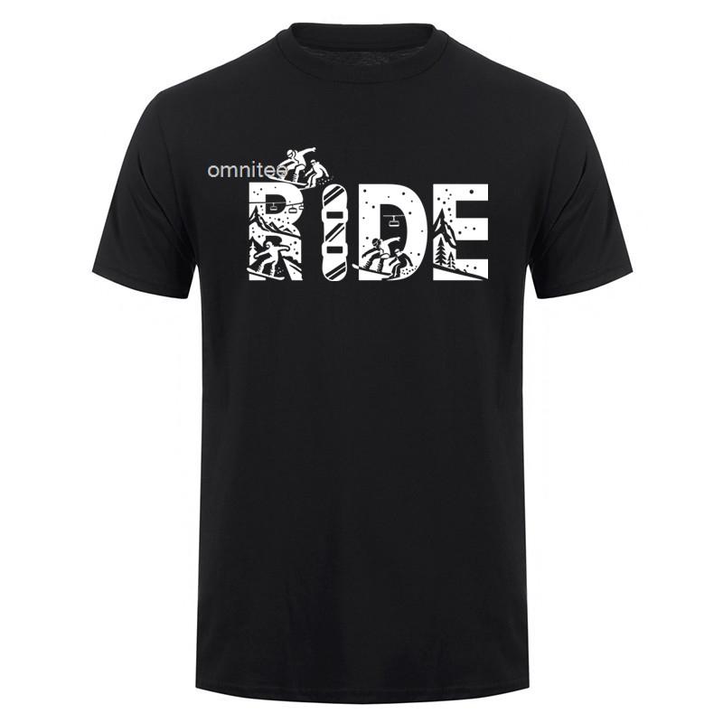 Ride Snowboard Tshirt Funny Snowboarding T Shirts Streetwear Short Sleeve Snowboarder Birthday Gift Summer Unisexs Clothing HJ039