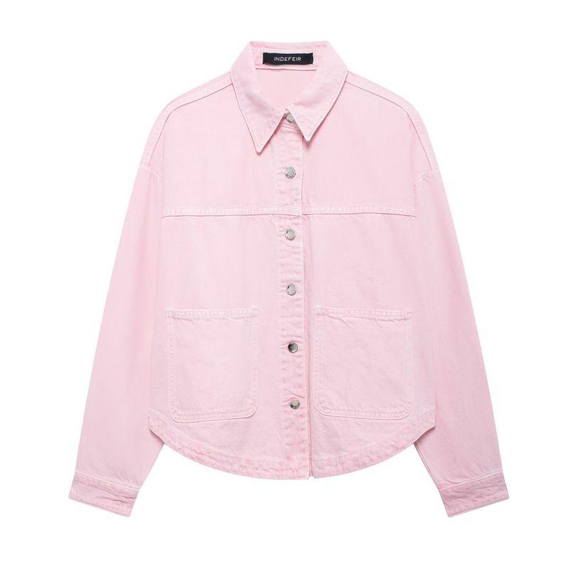 Kaslead New Arrival Women's Clothing Fashion Style Fashion Sticker Cloth Decoration Denim Jacket Coat 0108229