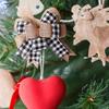 2pcs Christmas Plaid Bows, Burlap Crafts Bows, Bow for Christmas Tree and Garland, Christmas Tree Decorative Bows for Decor