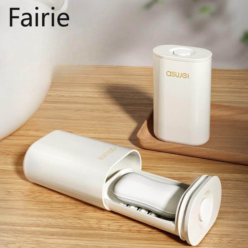 Travel Soap Box with Lid Sealed Drain Portable Small Soap Box Travel Soap Box Fairie