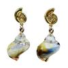 Lightweight Zinc Alloy Conch Earrings Detailed Carving Comfort Wear Jewelry For Beach Parties And Daily Accessories
