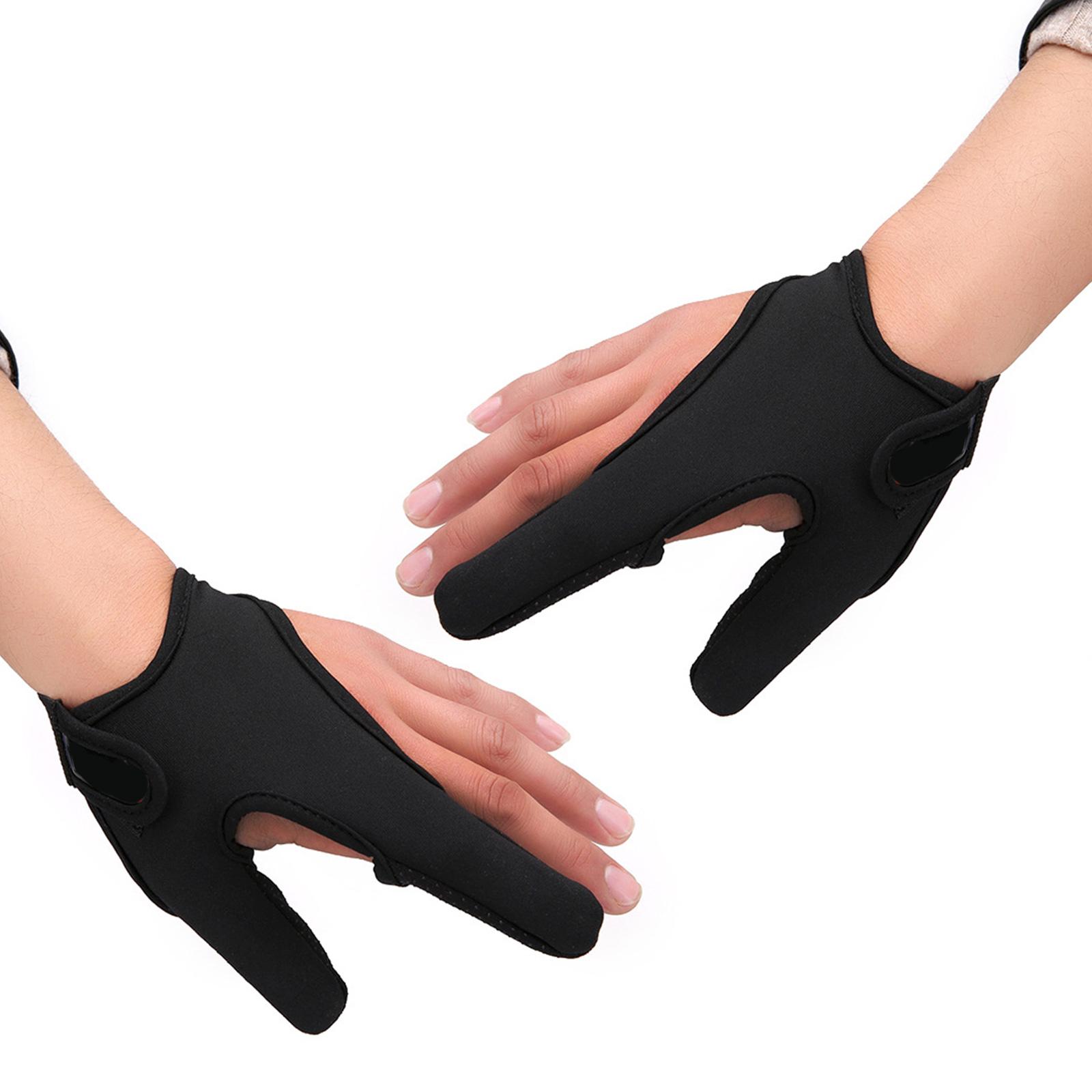 

Рибальські рукавички 2 пальці Дихаючі рукавички Зносостійкі Нековзні рукавички Захист пальців для риболовлі Риболовля Полювання Водонепроникні чорний