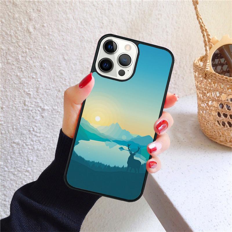 sky minimal forest soft Phone Case Cover For iPhone 17 Air 16 15 14 12 13 Pro Max Plus coque Shell Fundas