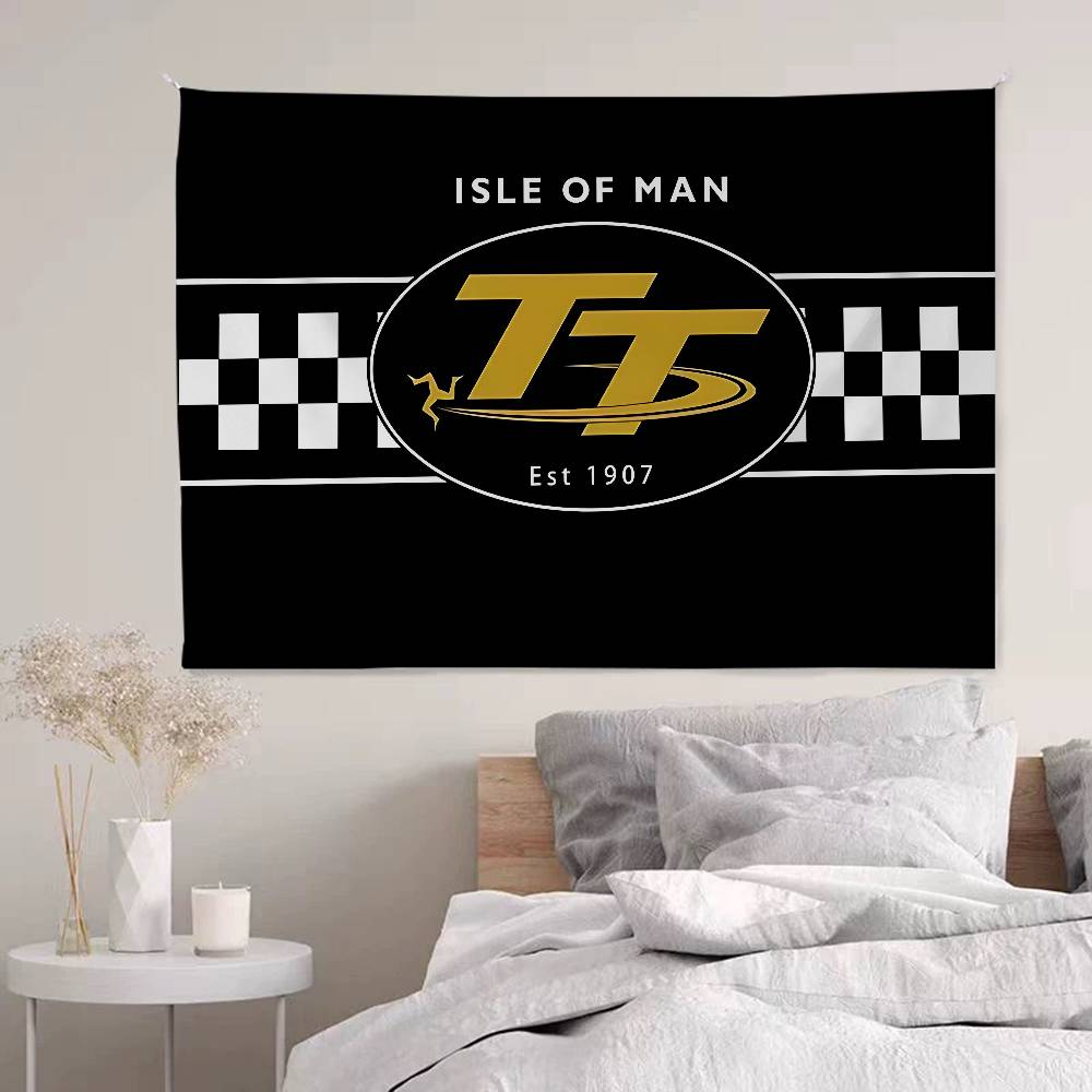 Isle Of Man TT Anime Tapestry Hippie Flower Wall Carpets Dorm Decor Cheap Hippie Wall Hanging