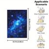 Dreamy for Galaxy, Starry Night Sky Flannel Throw Blanket - Soft, Reversible & Machine Washable for Bed, Sofa, Camping Cozy