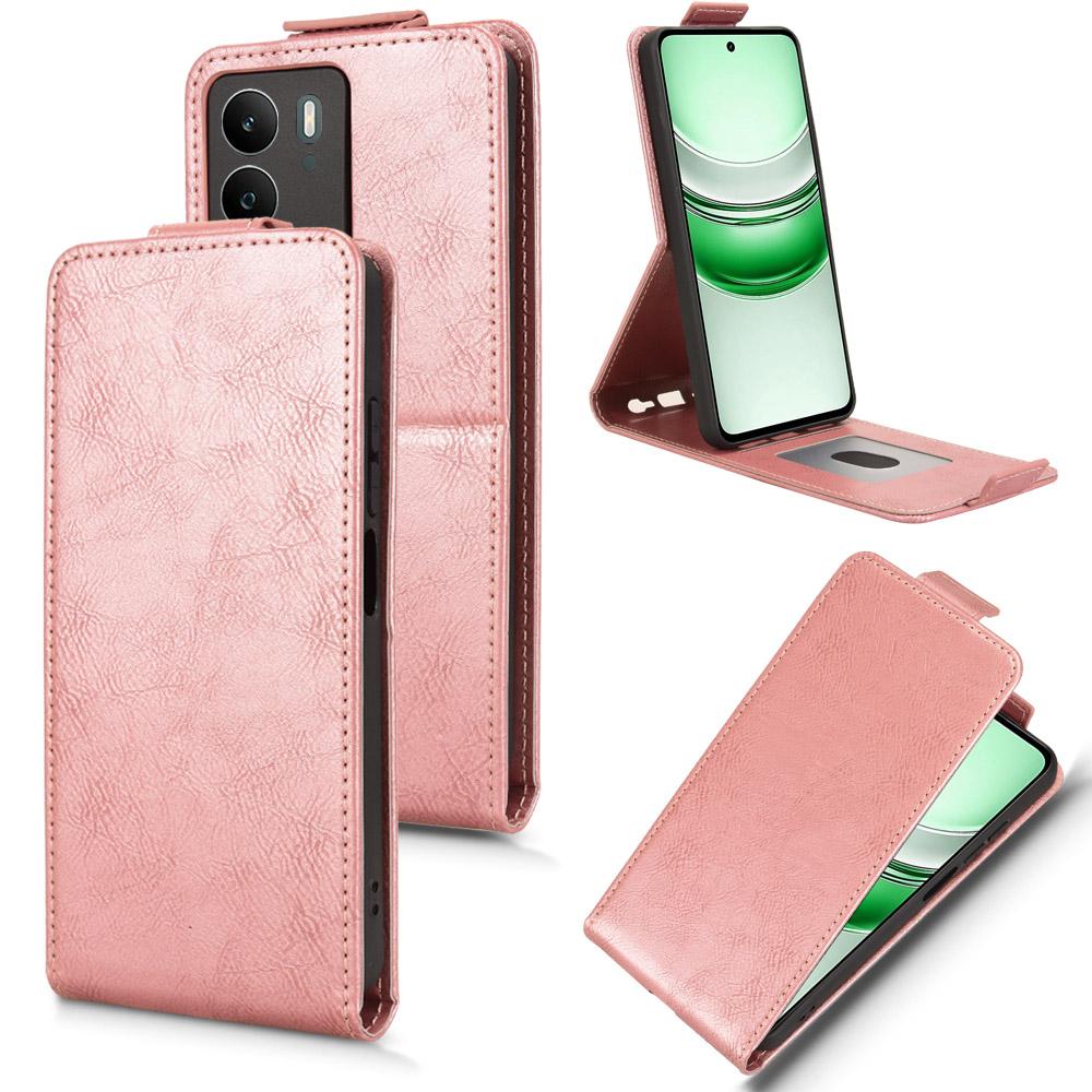 For Realme C71 4G Stand Case Magnetic Clasp Vertical Flip Leather Phone Cover with Card Holder