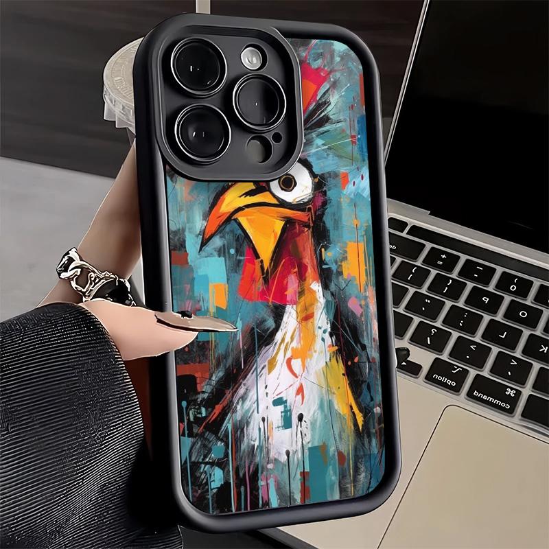 Phone Case for iPhone 17 Air 16E 15 16 Pro Max Chicken Hen Rooster Cover 14 Plus 13 12 Mini Soft Shell Silicone Fundas