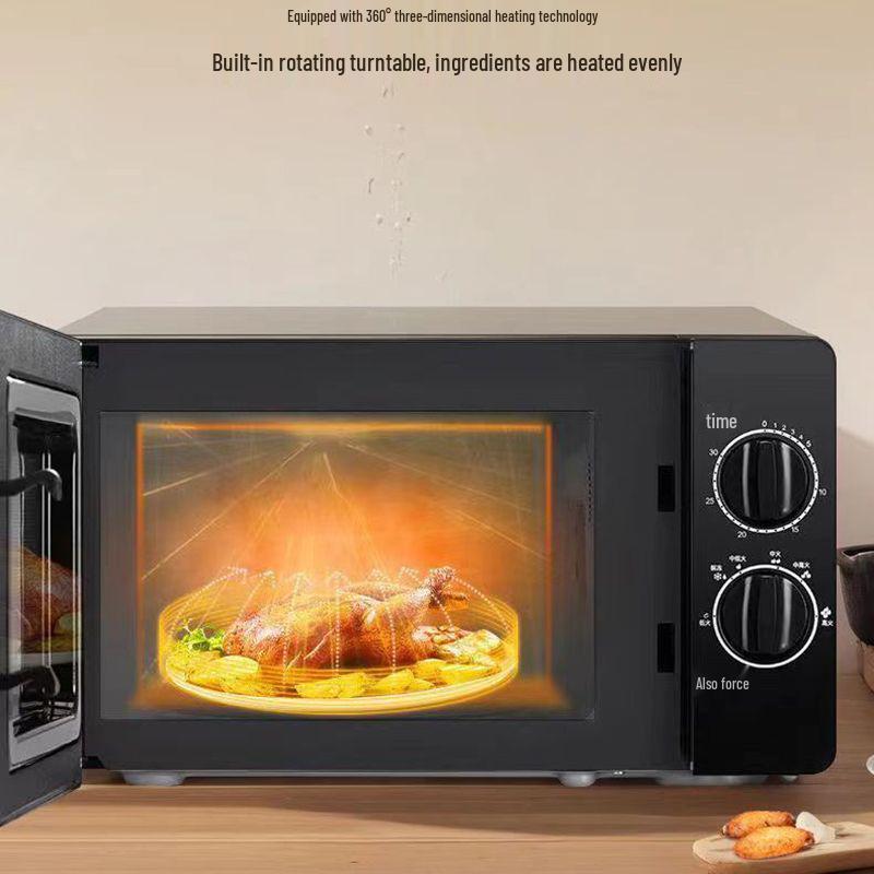Household Microwave Oven with Turntable, Even Heating, Nutritional Defrosting, and Five Power Levels - Free Shipping