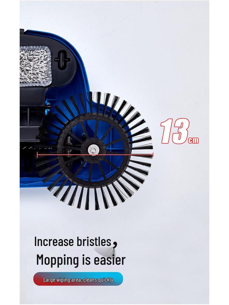 All-in-One Manual Sweeper: Push-Type Broom with Suction & Mopping for Household Cleaning