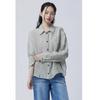 Women Glossy Wrinkle Blouse Babl09611
