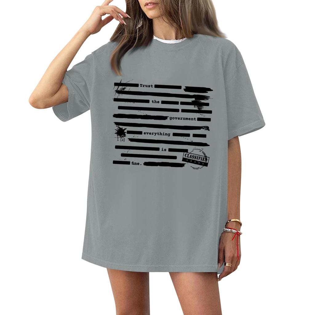 Women's And Men's Fashionable Round Neck Casual Print Short Sleeved T-shirt Top