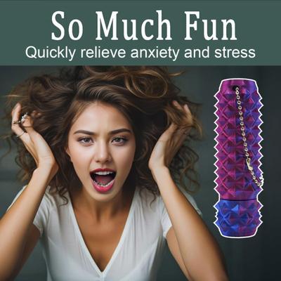 Stacheliger Grippie Stim Fidget Spielzeug Drehbarer Kreisel Stressabbau Jugendliche Erwachsene 3D-gedruckt Schmerz Stimming Werkzeug Tragbare Noppenrolle Schlüsselanhänger Sensorisches Spielzeug