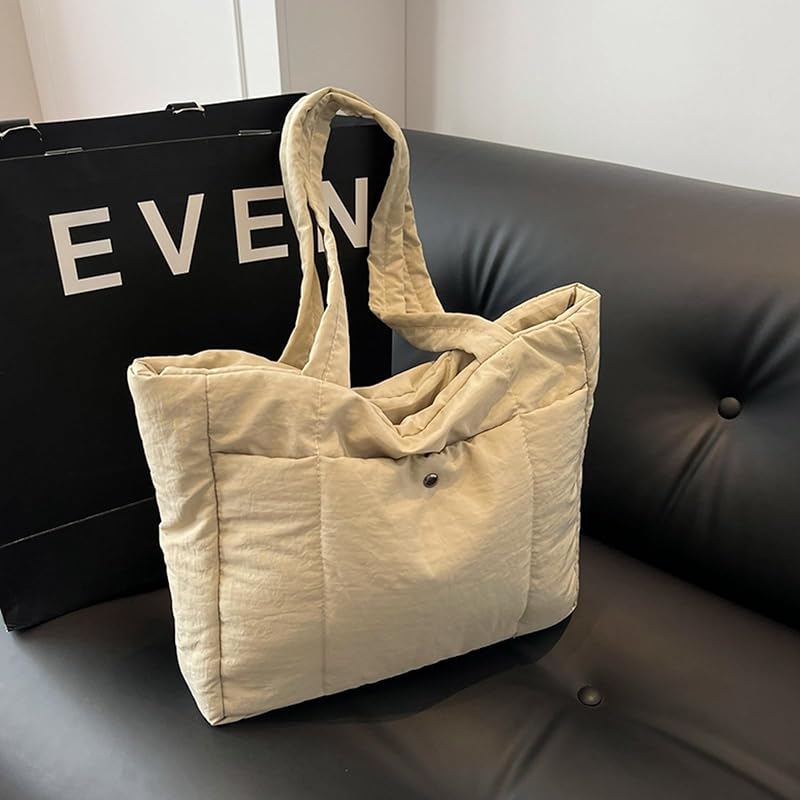 [Tuten] Einkaufstasche Damen Umhängetasche Muttertasche Einfarbige Umhängetasche mit großem Fassungsvermögen Größere leichte Handtasche mit Reißverschluss Pendeln zur Schule