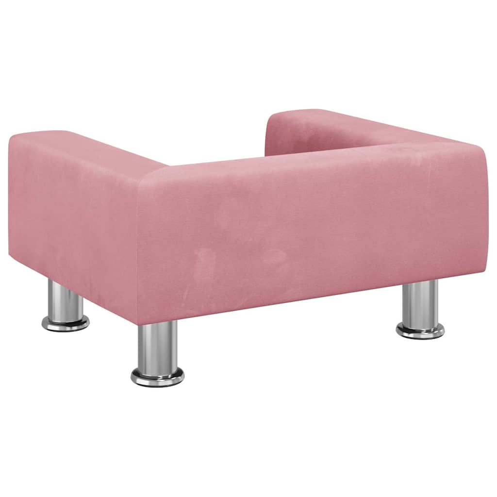 Vidaxl Sofa Dla Dzieci, Różowa, 50X40X26,5 Cm, Aksamitna