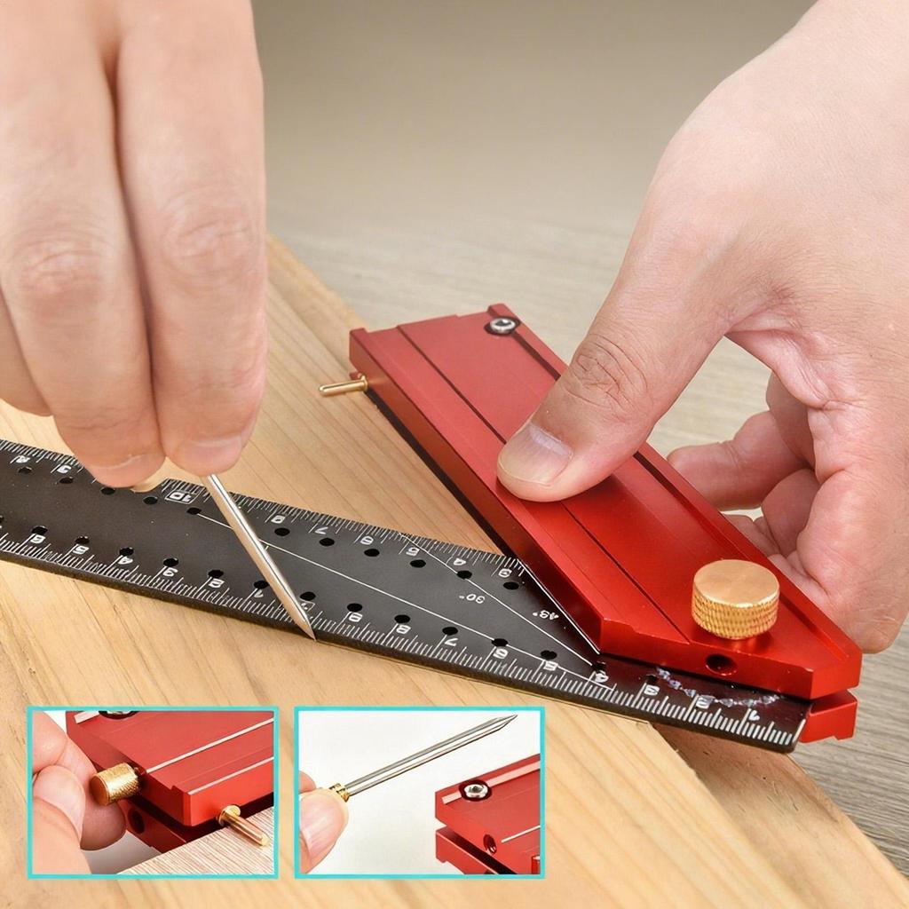 Right Angle Ruler Metric Imperial 12 Inch Precise Ruler Multifunctional Framing Square For Carpentry Measuring Woodworking