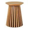 Round Side Table 40x50 Cm Natural Oak Decor