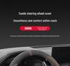 Ultra-Thin Non-Slip Suede Steering Wheel Cover, Fits 25/26 Mercedes-Benz EQE, Winter-Ready