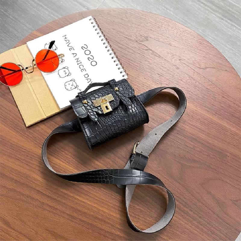 Moda miejska Pas biodrowy Damski pasek ze wzorem krokodyla Nowy mini łańcuszek Dekoracyjna torba na pasek Modna fajna torba na ramię