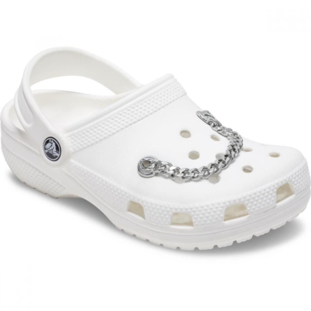 Crocs Silver Flat Curve Chain Jibbitz Pack 10017852