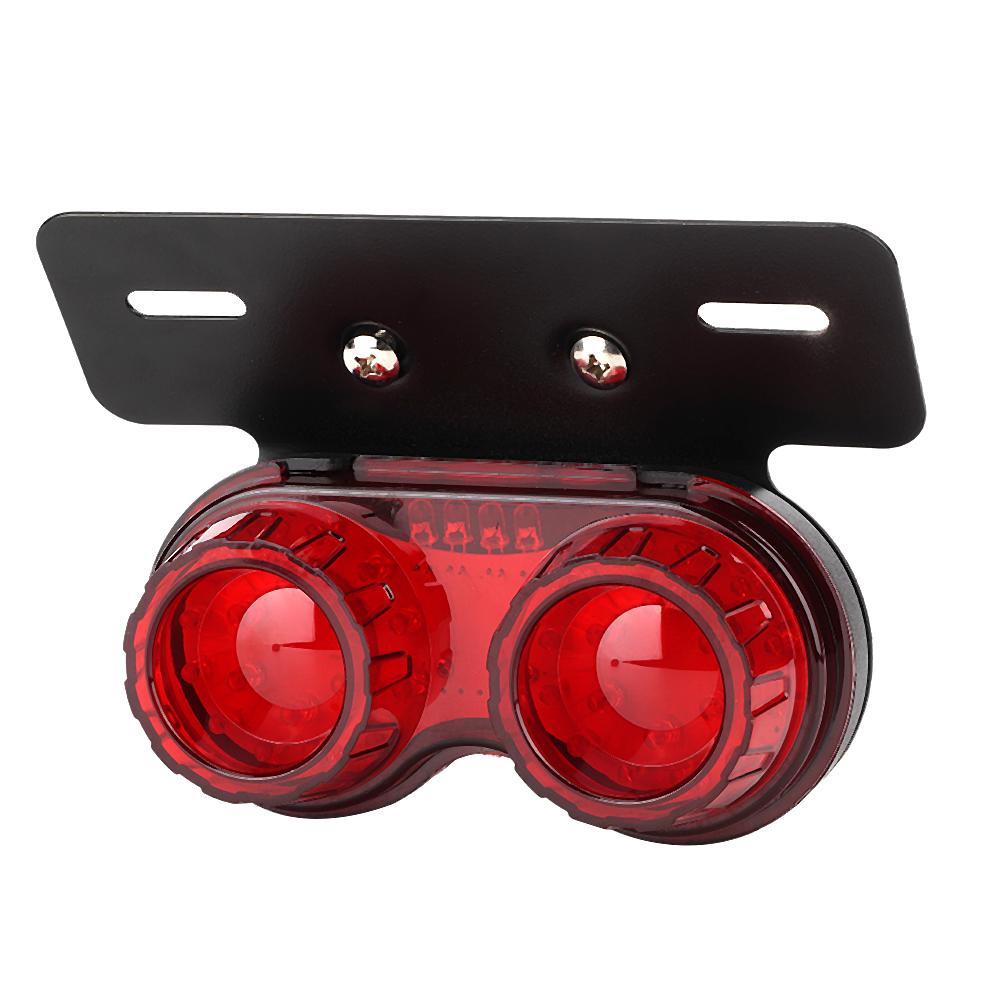 

12 В круглый светодиодный фонарь для мотоцикла, задний фонарь, универсальный модифицированный аксессуар, дымчатая линза